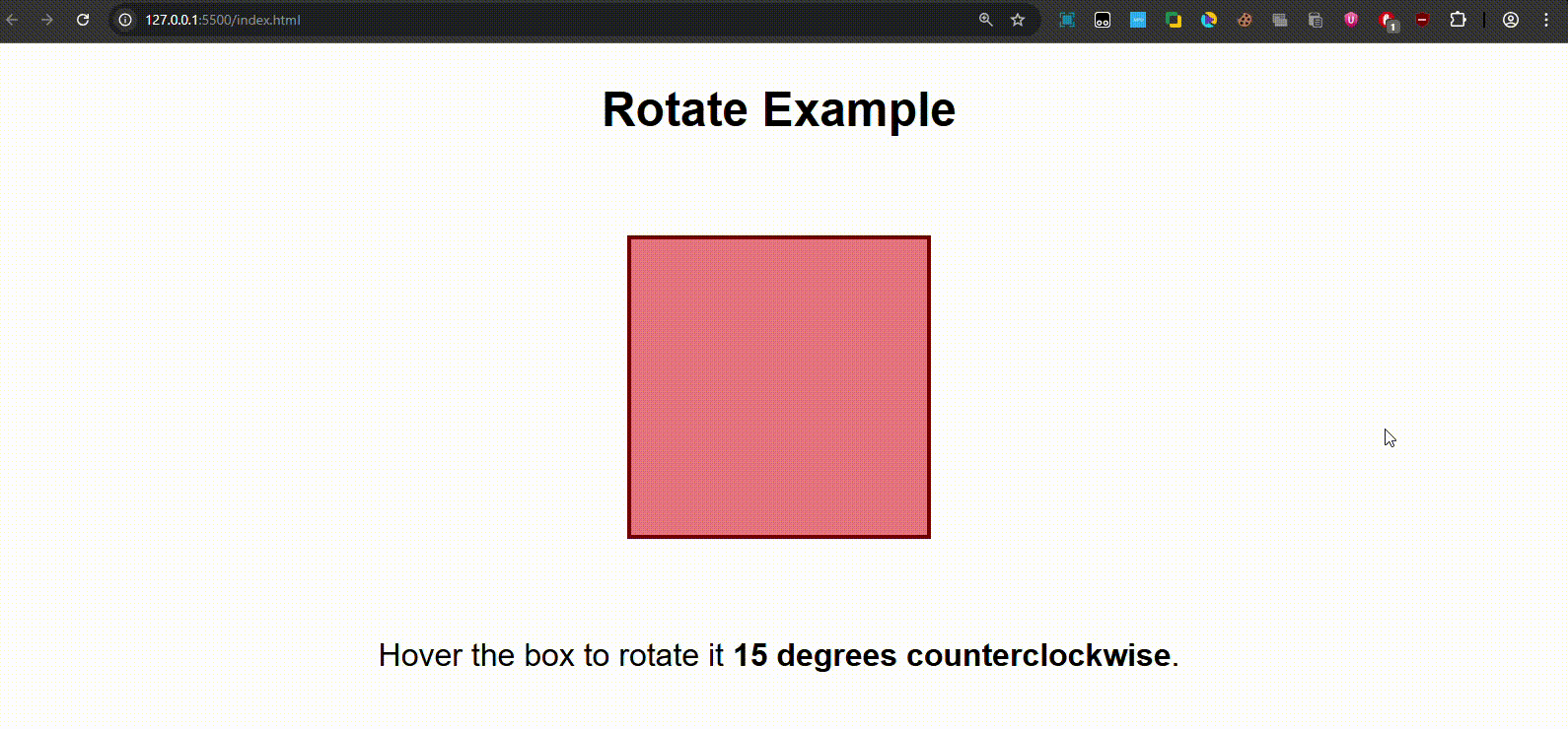 rotate example
