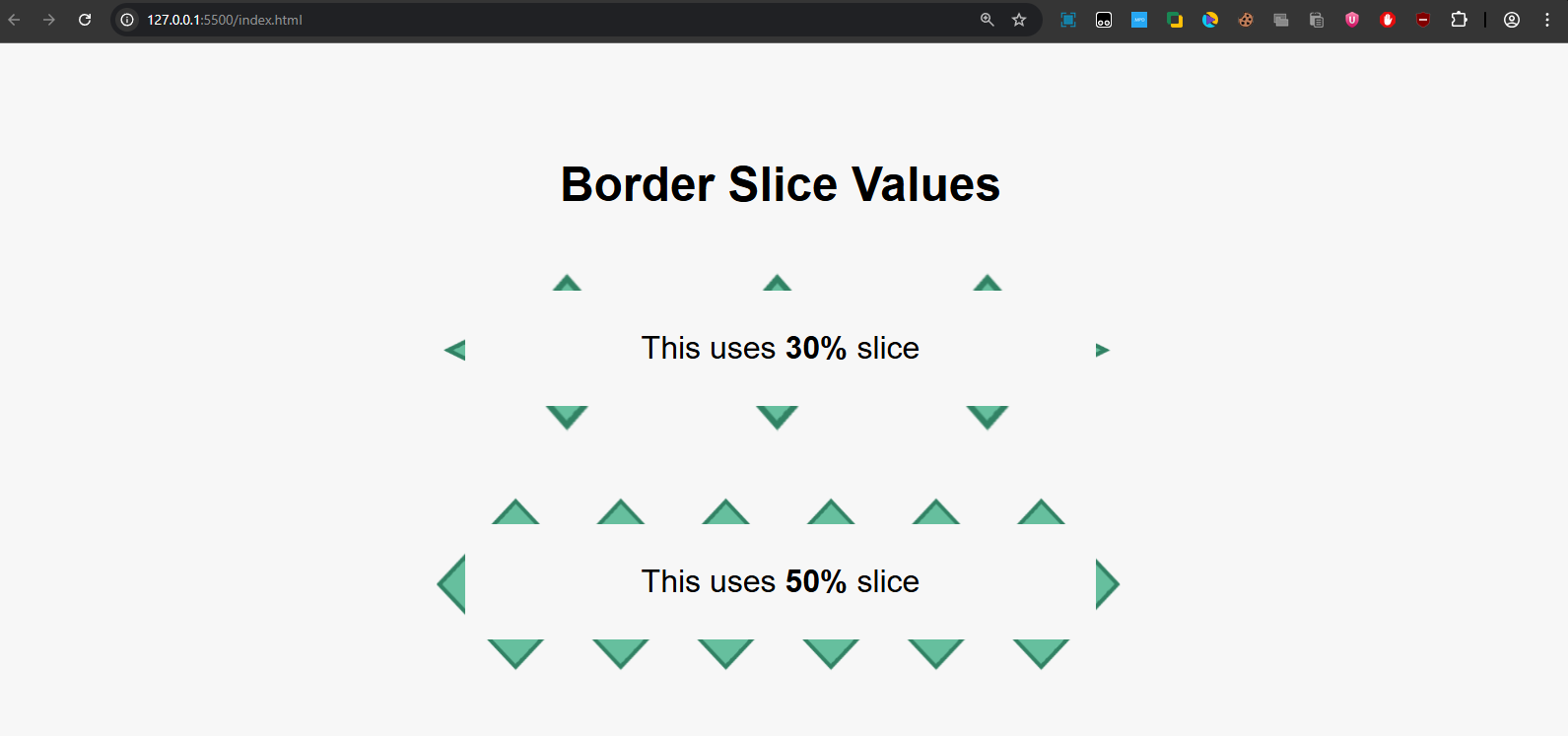 border slice example