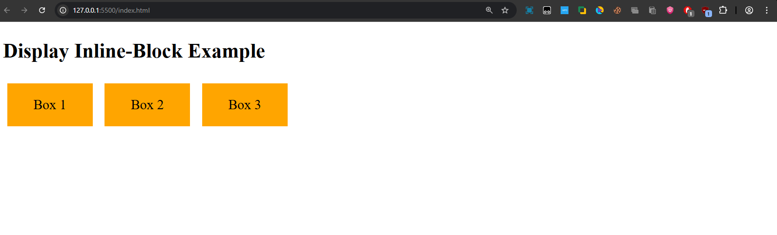 display inline-block output