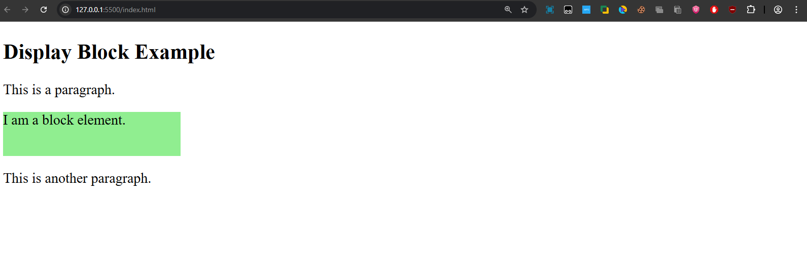 display block output
