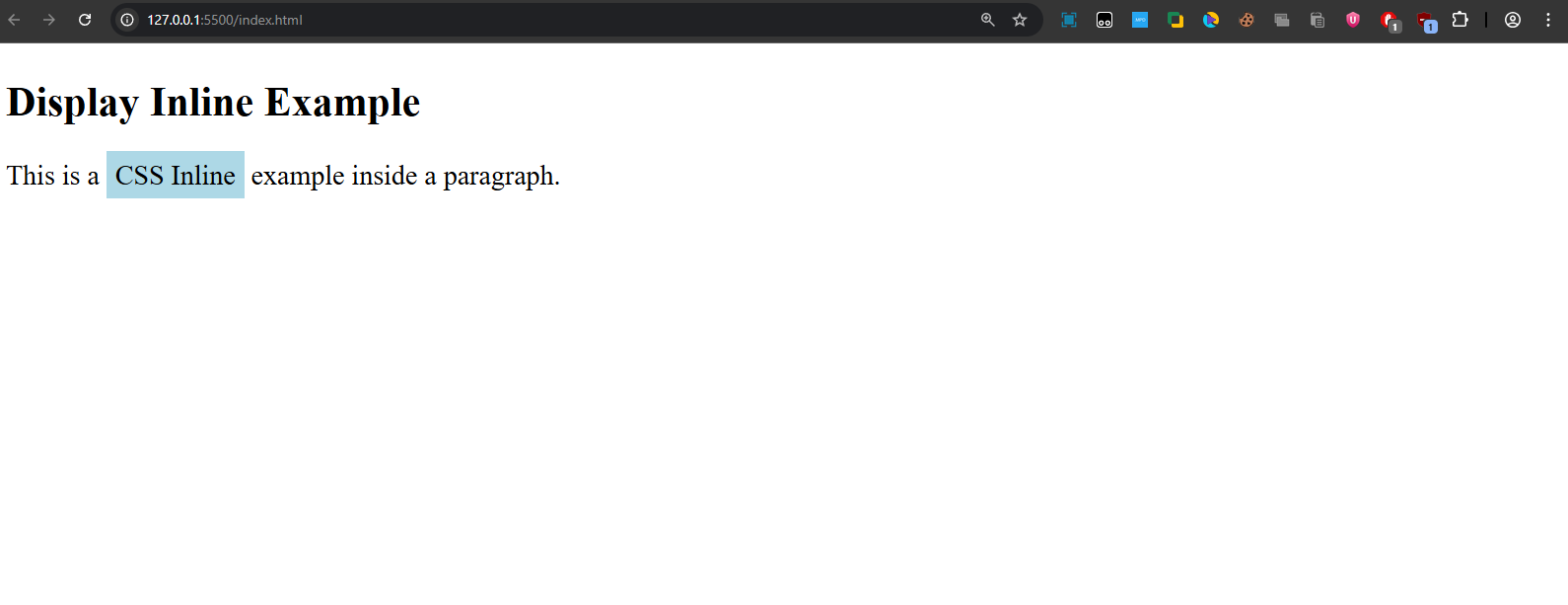 display inline output