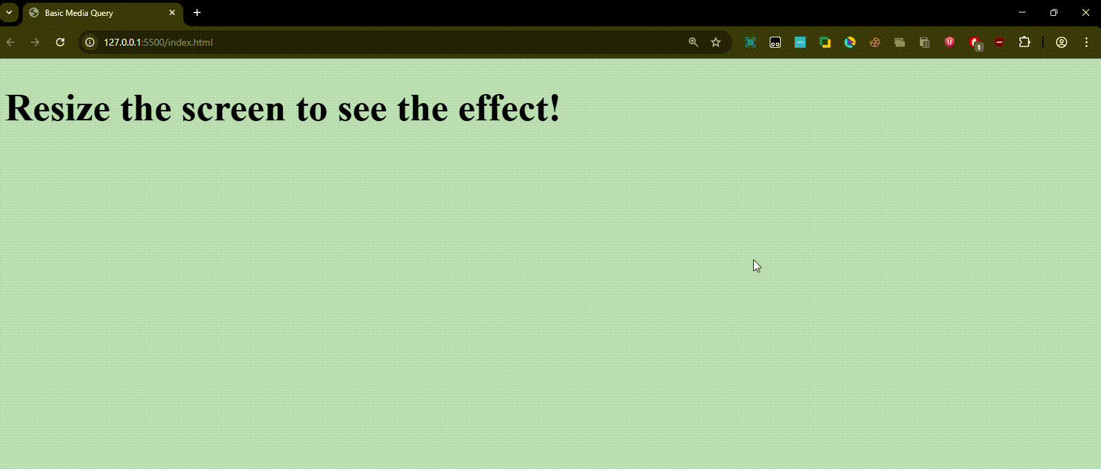 basic media query