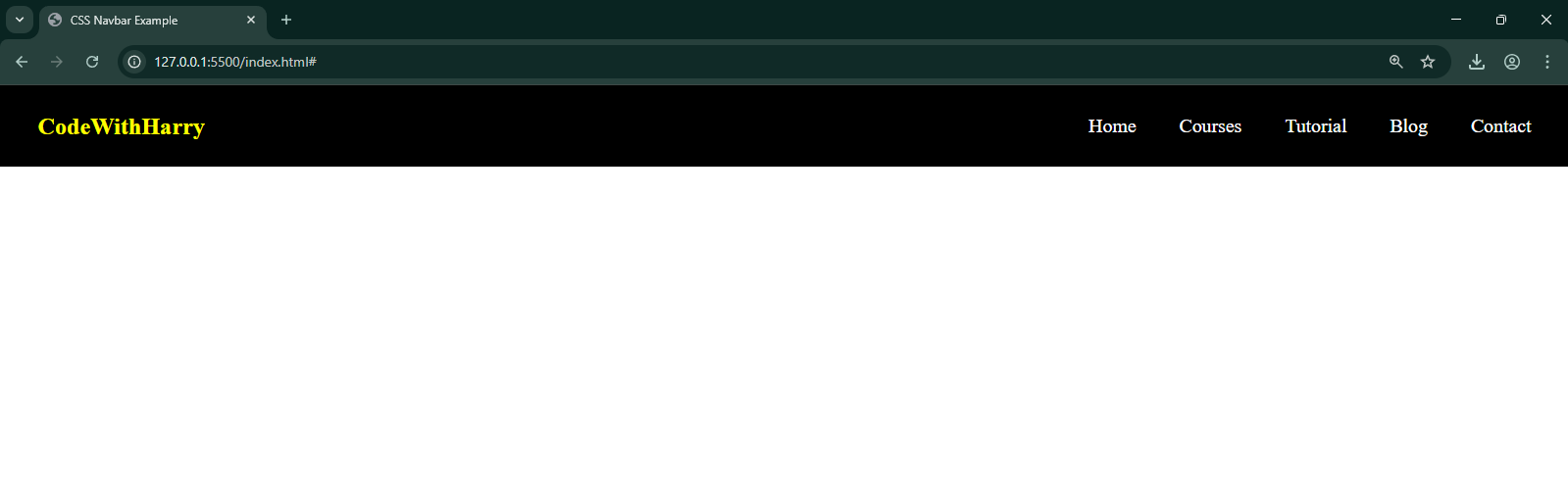 navbar output