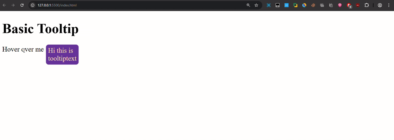 tooltip example