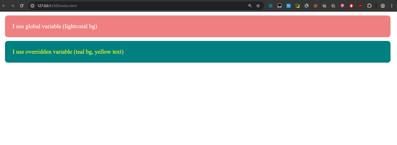 css variables