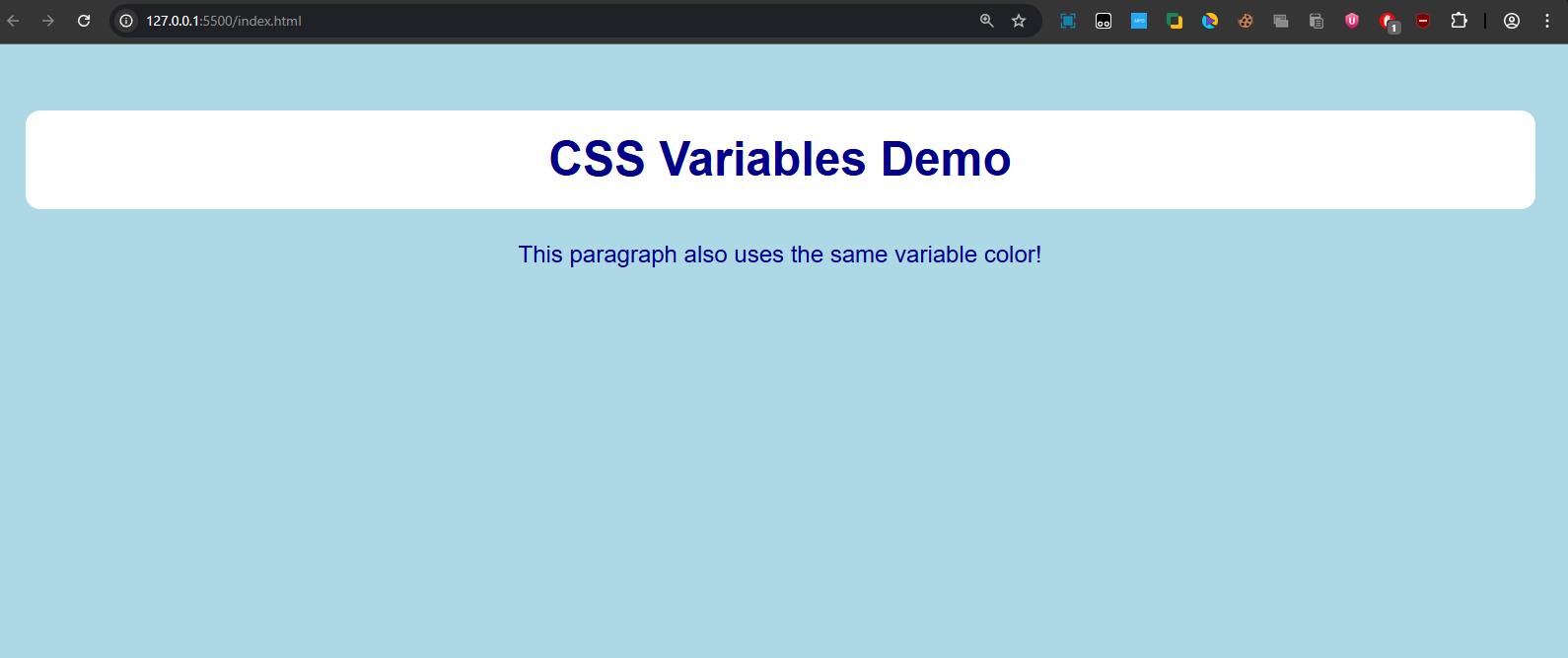 css variables demo